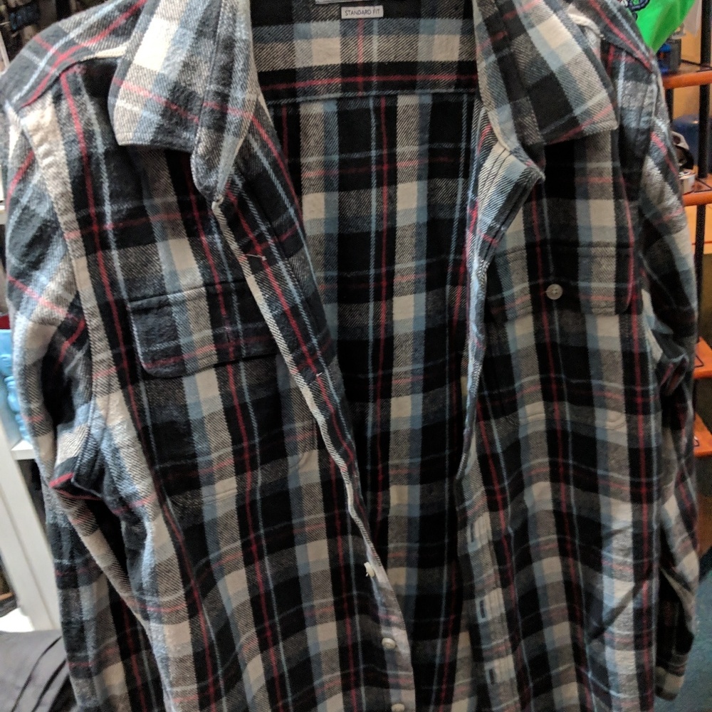 Bonobos Blue Plaid Flannel